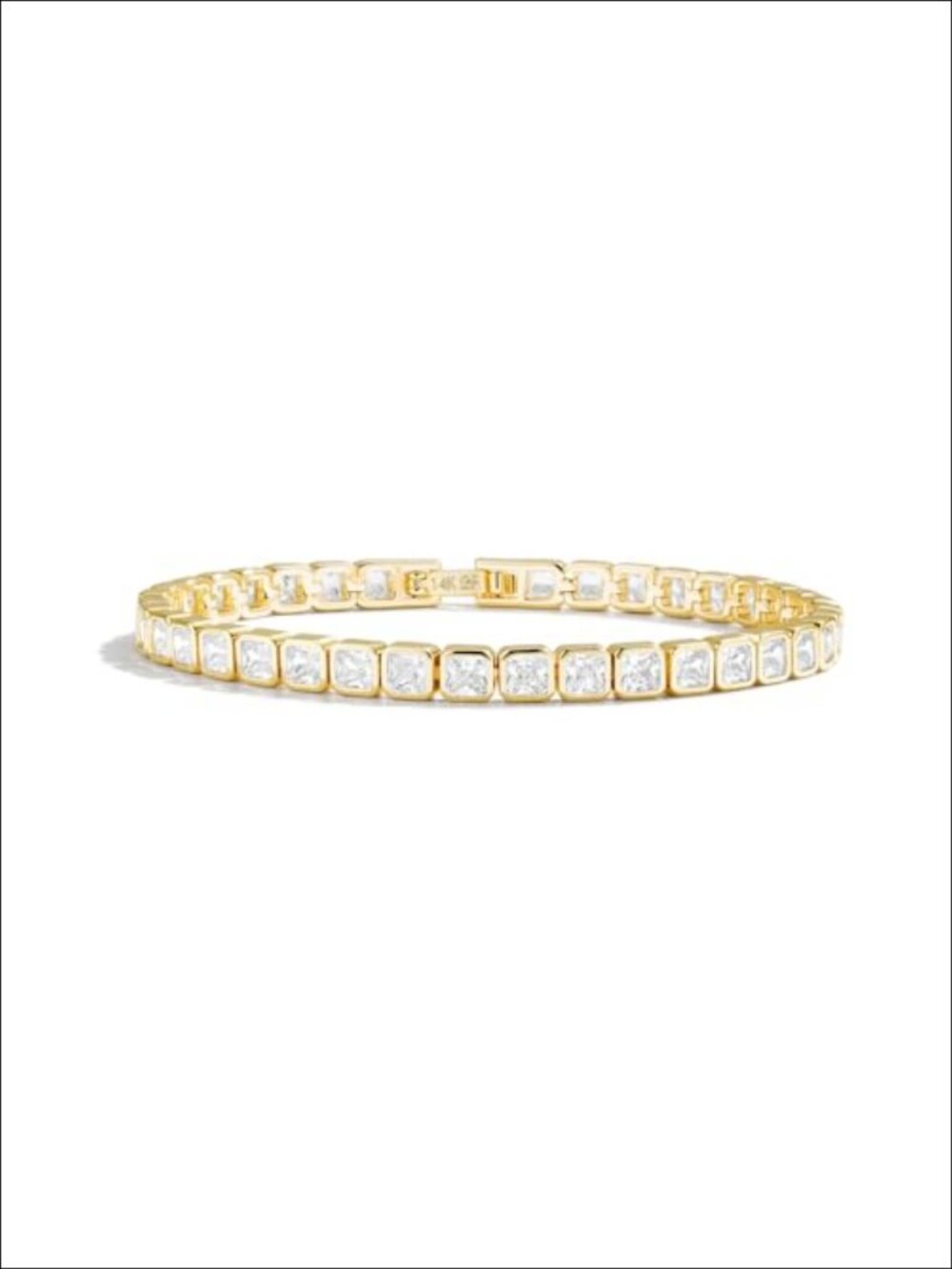 14K Gold Filled Tennis Bracelet Bezel CZ Dainty Bracelet for Women